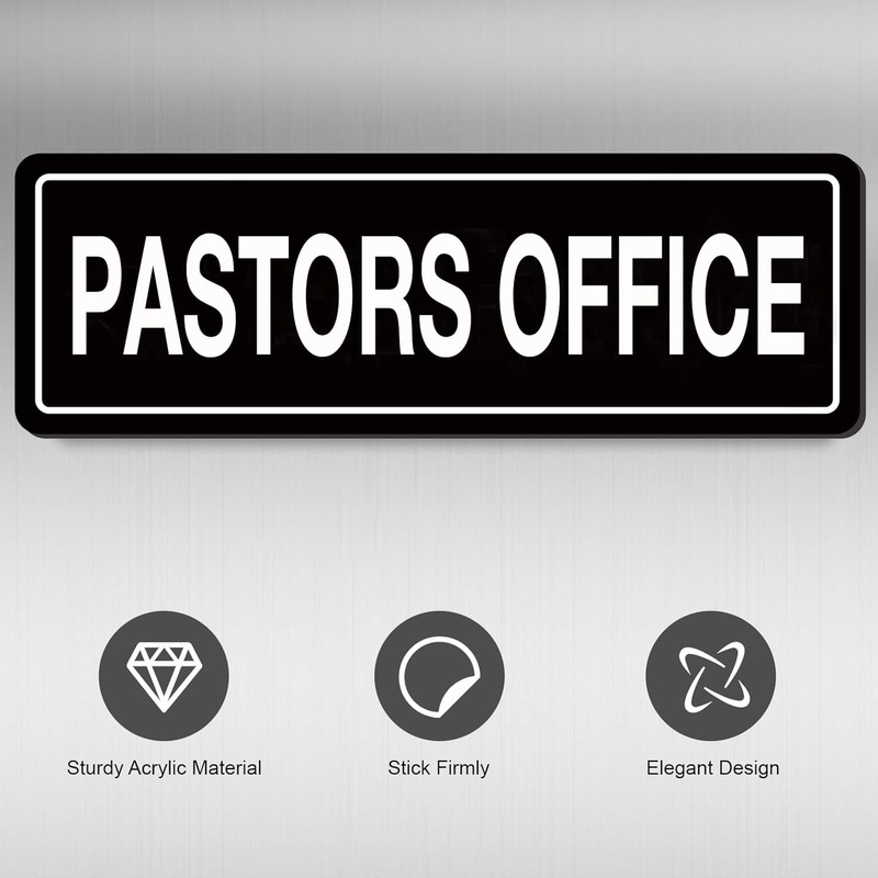 Pastors Office Acrylic Sign Door Wall Signage for Church House