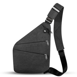 Anti-Theft Crossbody Bag, Anti-Theft Travel Bag for Men and Women, Shoulder Bag for Travel, Sports, Work, Dark grey-1