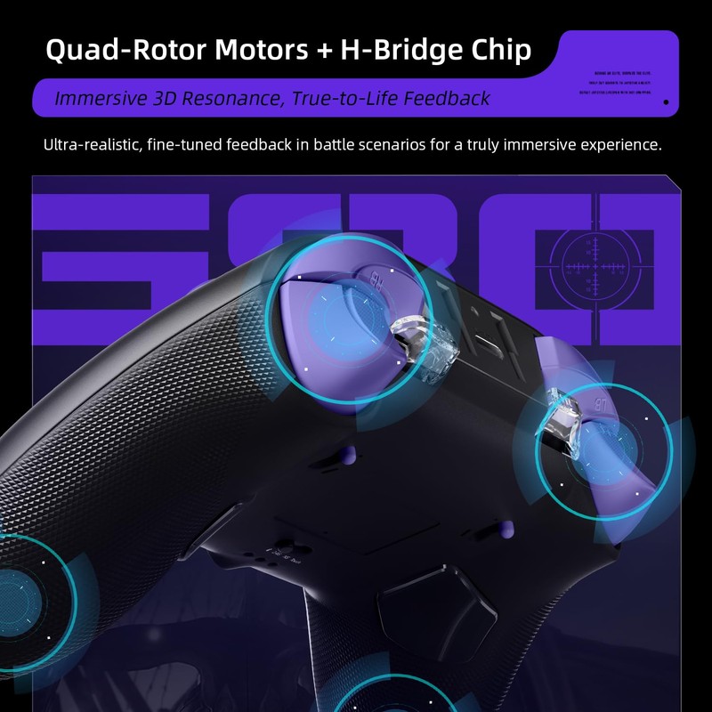 Thunderobot G80 PC Gaming Controller for NS/PC/iOS/Android, Adjustable Hall Joystick,