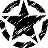 Set of 2 Military Star Vintage Style Rear Sticker 4x4cm