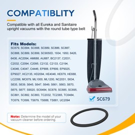 KeeTidy Vacuum Belt, Belt 30563B Round Vacuum Cleaner Belts Upright Vacuum Belt Compatible with Sanitaire Eureka Vacuum Cleaner, Style RD, SC679K C2094 Belt, 3 Pack