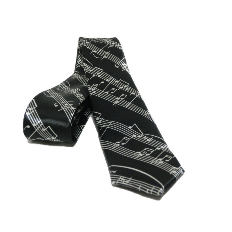 Casual Music Notes Music Necktie Men's Stylish Music Note Border