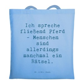 Mr. & Mrs. Panda Carry Bag with Saying Riding and Puzzles - Gift, Riding Humour, Activity, Shopping Bag, Fitness, Riding Equipment, Basketball, Swimming Bag, Volleyball, Horse Sports, Horse Care,