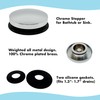 DrainFunnel Chrome Bathtub Stopper, Drain Stopper, Sink Stopper, Tub Plug,