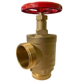 Male Angle Fire Hose Brass Valve for fire hose rack assembly fire department outlet connection pressure restricting water flow fire suppression systems (MALE)