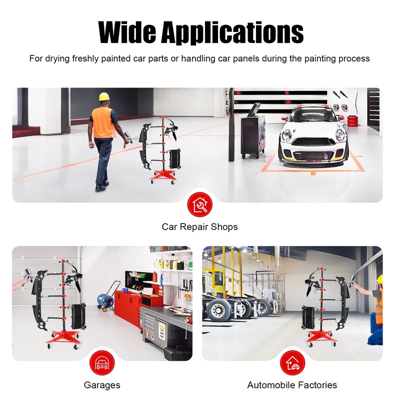 JAYGOVAN Auto Panel Tree Paint Rack Stand Holder with 6