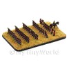 MyTinyWorld 10 Dolls House Miniature Unpainted Metal Indian Infantry Marching