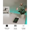 JOONEE White Nightstand with Charging Station and LED Lights,Modern Bedside