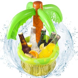 65 cm Inflatable Palm Tree Cooler, Inflatable Drink Holder, Beach Theme Party Décor, Party Supplies for Pool Party, Luau Party and Hawaiian Party