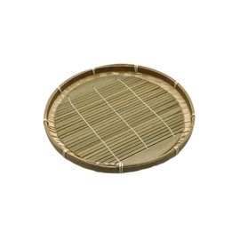 Japan, Zaru Soba Tray, Bamboo Round Zaru Basket & Misu/Colander For Soba, Udon and Noodles 7.87inc(21cm)×1.2inc(3cm)