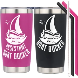 Boat Docker Tumblers, Assistant Boat Docker Tumblers, Christmas Gifts, Boating Tumblers, Boat Docker Cups, Boat Owner Gifts, Boat Docker Gift, Gifts for Boat Owners, Boater Gift, Boat Gifts for Men