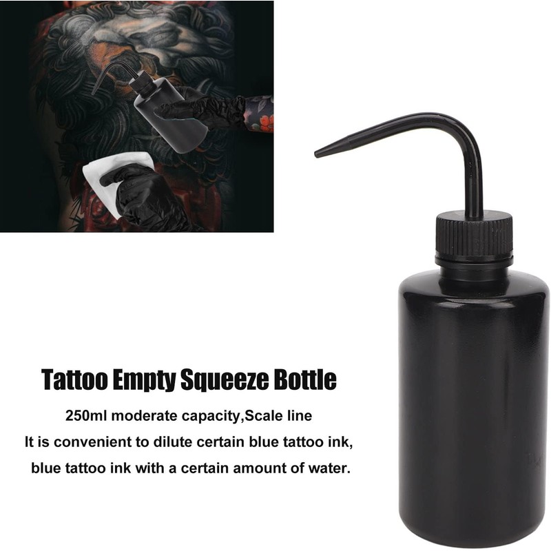 6 Uds 250ml Tatuaje Agua Squirt Botella Tatuaje Lavado Botella