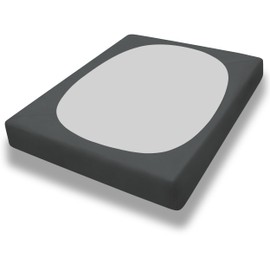 PureFit - Funda elástica para somier, tamaño King, elástica y ajustada, alrededor de los 4 lados, resistente a las arrugas y a la decoloración, se adapta a camas King y C-King, gris oscuro