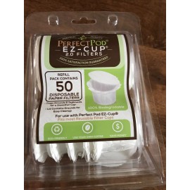 Perfect Pod 50 Ct Perfect Pod  ES-Cup 2.0  White  Single Serve Capsule Filter