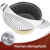 4smile Pasta Strainer Stainless Steel Rust-Proof – Space-Saving Pasta Strainer