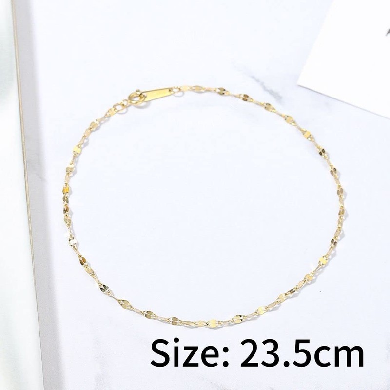 Somini Women's Anklet, Popular, Rustproof, Glitter, Simple, 2 Colors, Stainless