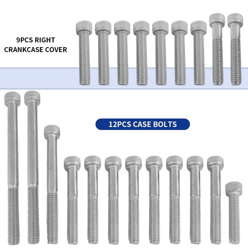 304 Stainless Steel Engine Bolt Kit 54pcs (7Pack) Compatible for