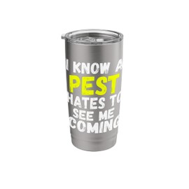 Funny pest control exterminator exterminating job work tee Stainless Steel Insulated Tumbler