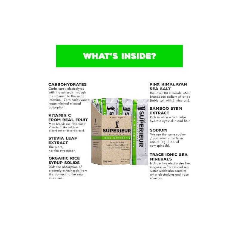 Electrolyte Powder Packets - Vegan Electrolyte Hydration Powder wSea Minerals