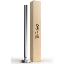 ovimar Lyngvig Telescopic Towel Rail Stainless Steel Silver Extendable as Towel Rail for Towels 30-50 cm Holder for Drilling or Gluing to the Wall in the Bathroom