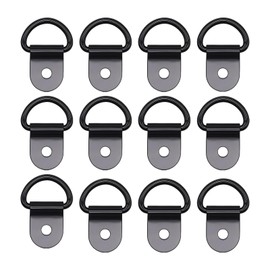 ALLY-MAGIC 12Pcs D Rings Heavy Duty Tie Down Anchor Stainless Steel Lashing Ring Hook Load Anchor For Truck Trailer Van Camper Boat Cargo Control Surface Mount Home Use Black Y5DXZXG