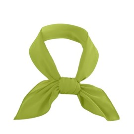 Lime Green Scarf Daphne Chiffon Neck Scarf Ascot Fred Jones Costume Bandana Neckscarf for Women Men Adult
