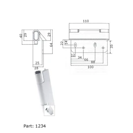 Mila Evolution Ideal Composite Upvc Door Butt Hinge in White