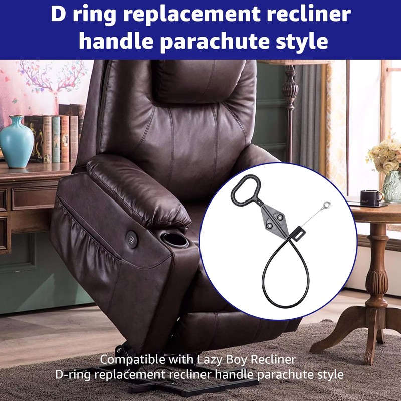 Sousery Recliner Cable D Ring Handle Recliner Release Cable Compatible