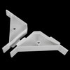 AXLIZER 12PCS 90 Degree Cabinet Triangle Bracket Plastic White Corner