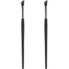 Pincel Angular para Cejas Negro 2 Piezas Mango de Madera
