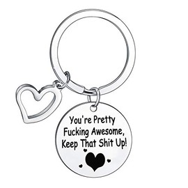 BESPMOSP Coworker Leaving Gifts Appreciation Keychain Going Away Keychain Boss Retirement Gift Thank You Key Chain (You're Pretty)