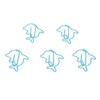 100Pcs Cute Paper Clips Blue Dolphin Style Exquisite Color Strong