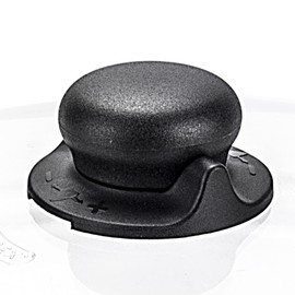 White Borosilicate Coin with Domed Lid 22cm Glass