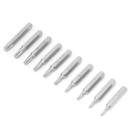 10PCS 4mm Screwdriver Bit Set Proof Shank Star 6 Point Screw Driver Kit Tools Repair Tools T3/T4/T5/T6/T7/T8/T9/T10/T15/T20