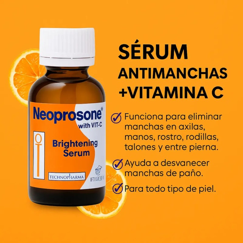 Sérum Neoprosone con Vitamina C y Alfa Arbutina para Despigmentar