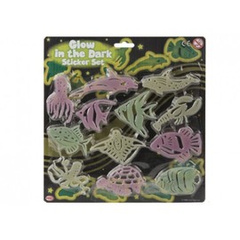 12 Pack of Glow in The Dark Fish/ Under the Sea/ Marine Stickers/ Stick Ups