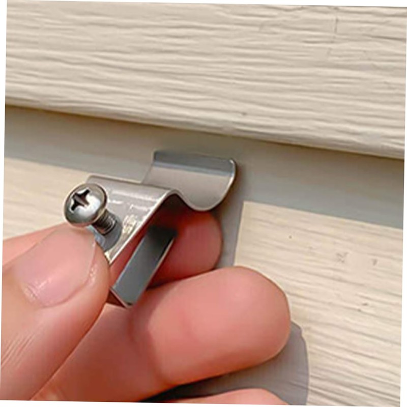 TEHAUX 40pcs Vinyl Siding Clips Punch Outdoor Wall Hooks for
