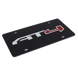 GMC AT4 Lazer-Tag Acrylic License Plate (Black)
