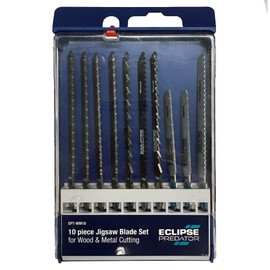 Eclipse Professional Tools EPT-WM10 Predator Jigsaw Blade Set for Wood, Blue, Set of 10 Pieces