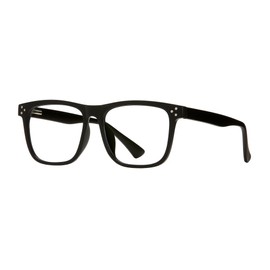 Blue Planet Blue Light Glasses for Men and Women - Julien Matte Black Bluelight Blockers Glasses for Men and Women, Square Frame Computer Gaming Glasses for Anti Glare, 2.50