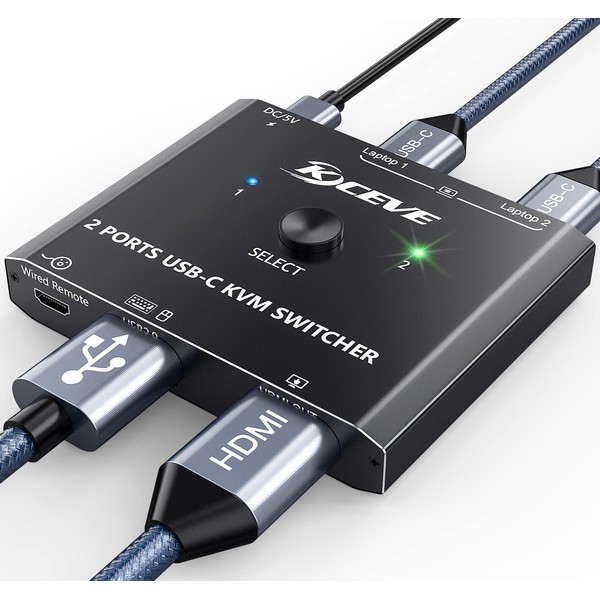 USB C Switch 2 in 1 Out, HDMI Out 8K@60Hz