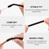 4 Pairs Anti-Slip Glasses Ear Grips - Soft Knitted Cotton