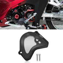 for Monkey125 DAX ST 125 Trail 125 CT 125 WAVE-125i 2018-2024 Motorcycle Front Gear Cover Front Sprocket Guard Protective Cover Chain Guard Protector Protection case (Black)
