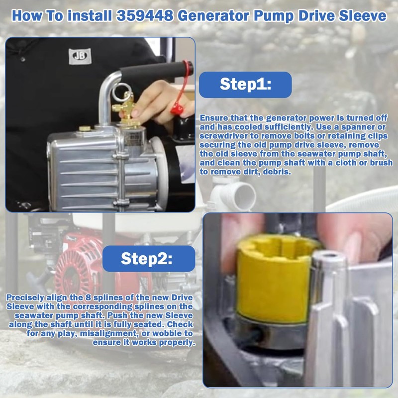 Showingo 359448 Generator Pump Drive Sleeve 8 Splines Compatible With