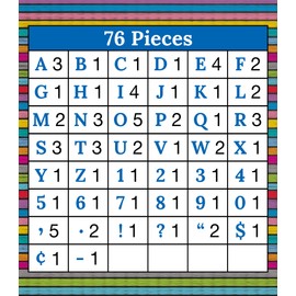 Colorful Chalkboard Ez Letters