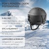 Black Crevice Unisex - Adult Ski Helmet Arlberg with 2