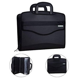 Business Document Bag Messenger Work Briefcase Waterproof Fabric Expanding File Folder Tote Travel Portfolio Document Holder Laptop Handbag Expanding Briefcase File Bag Case for Meeting Office & Home