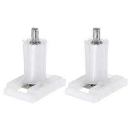sourcing map 2Pcs Toilet Seat Cover Hinge, 36mm Blind Hole Rectangular Bolts with Nuts Washers Toilet Seat Top Cover Lid Seat Fixings, White