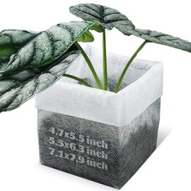 50 Pcs Non-Woven Plant Nursery Bags, Outdoor Plant Seeding Bags, Seedling Pots Container, Fabric Seedling Pots Plants Pouch, 11.02” x 11.02”/28x28cm