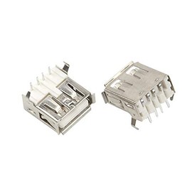 BGTXINGI USB Type A Standard Port Socket Soldering Right Angle 4-Pin Male Solder Socket Connector Pack of 100
